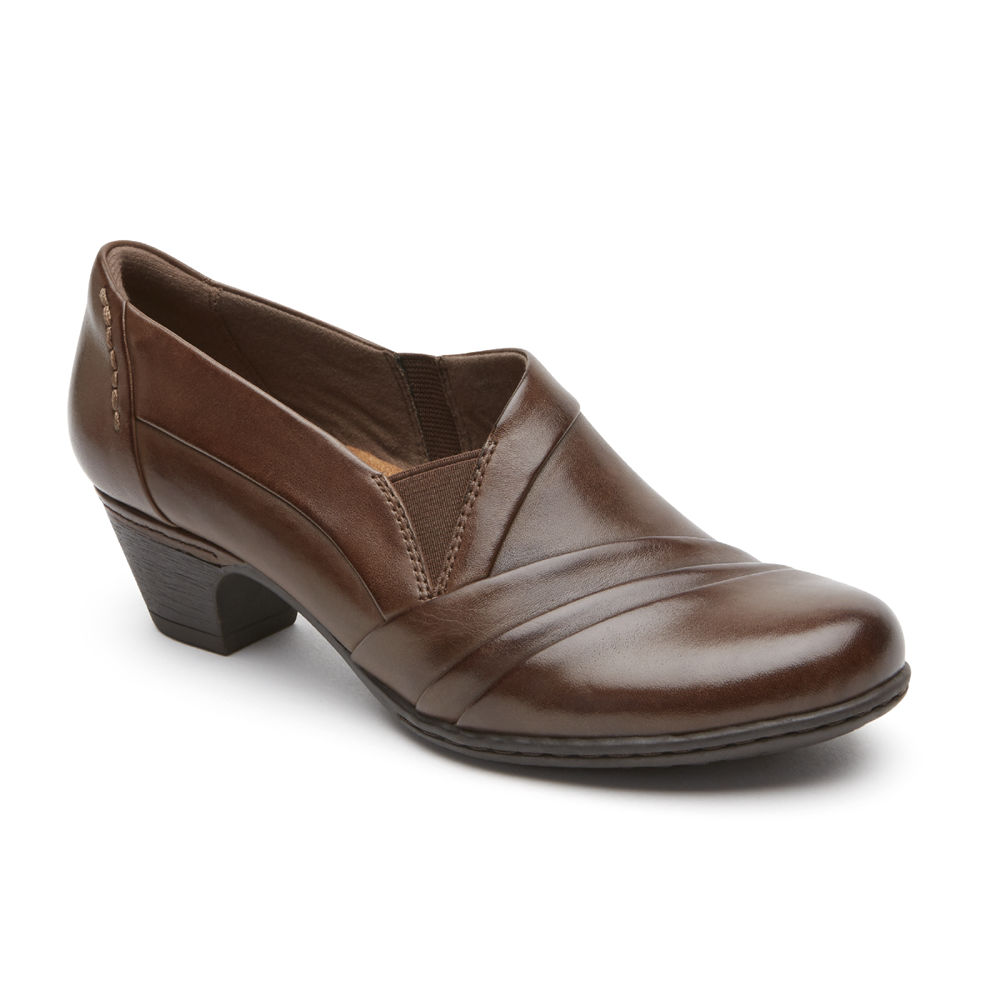 Rockport Womens Slip-On Brown - Cobb Hill Abbott - UK 679-SNXLEO